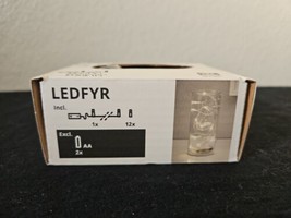 Ikea LED Ledfyr String 12 Mini White Lights Indoor Battery Operated Unused - £12.44 GBP