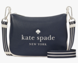 Kate Spade Rosie Crossbody Navy Blue Leather Bag KF379 Logo Purse NWT $3... - £101.19 GBP