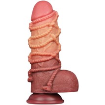 9.5 Inch Realistic Silicone Monster Dildo Huge Suction Cup Dildo, Dual Density G - £77.06 GBP
