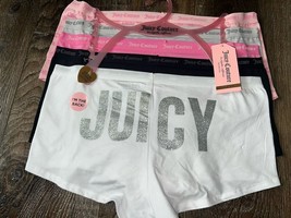 Juicy Couture ~ Women&#39;s Boyshort Underwear Panties Cotton Blend 5-Pair ~ L - £20.79 GBP