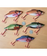 BILL LEWIS &quot;RAT-L-TRAP&quot; - 3-1/2&quot; - LIPLESS CRANK BAITS - LOT of 5 LURES ... - $39.55