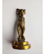 Vintage brass Cheshire cat ornament figure desktop mascot  - $8.00