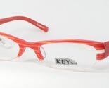 Key NG K6013 C6 Gestreift Rot/Pfirsich/Weiß Brille Keyng 51-18-135mm - $46.52