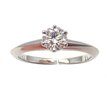 Authentic Tiffany &amp; Co. Platinum 0.31ct Diamond G/VS1 Engagement Ring 4.... - £1,377.79 GBP