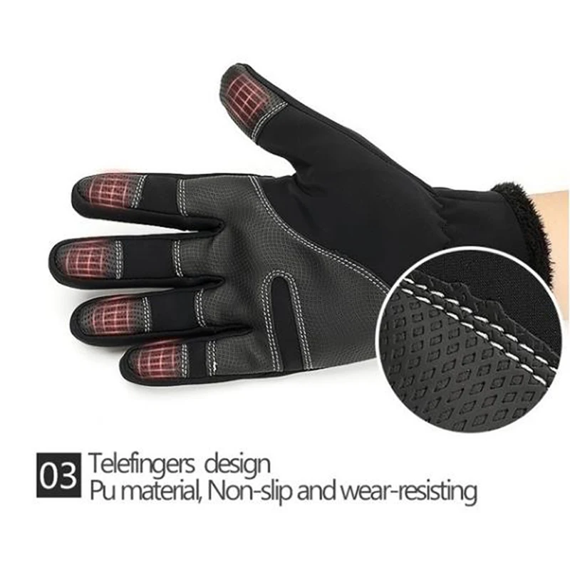 Sporting Winter Gloves Waterproof Thermal Touch Screen Thermal Windproof Warm Gl - £23.84 GBP