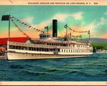 Steamer Horicon And Mohican On Lake George C.W. Hughes &amp; Co. Linen Postcard - $3.91