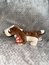 Vintage Ty Beanie Babies 1998 Tracker The Basset Hound Dog Beige &amp; Brown MWMTs - £5.22 GBP