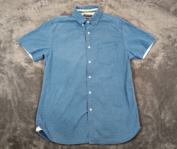 Denim &amp; Flower Slim Fit Shirt Blue Men&#39;s Diamond Shape Design Size Small - £10.19 GBP