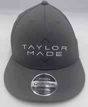 TaylorMade Gray Flat Bill Adjustable  Golf Snapback Hat Cap - £30.89 GBP