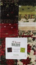 Strip-Pies Charm Holiday Christmas 2.5&quot; Strips Cotton Fabric Precuts M536.23 - £27.87 GBP
