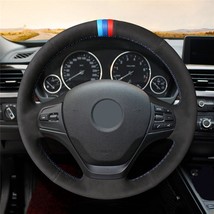 Diy Steering Wheel Cover Genuine Suede For BMW F30 F31 F34 F20 F21 F22 F23 - £30.17 GBP