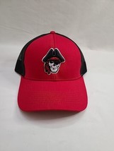 Cap America Pirate Buccaneer Logo Black/Red Embroidered Mesh Snapback Ha... - $14.73