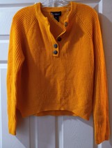 Vintage Runway7 Women Knitted Sweater Size Large Yellow - £12.76 GBP