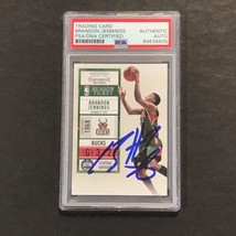 2010-11 Playoff Contenders Patches #82 Brandon Jennings Signed Card AUTO PSA/DNA - £39.95 GBP