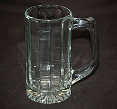 Clear Glass Beer Stein Mug Tankard Thumbprint Handle Ribbed Man Cave Bar... - $318.81 MXN