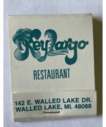 Matchbook Key Largo Restaurant Walled Lake Michigan - $5.92 CAD