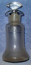 Vintage Collectible Mazola Vinegar Etched Glass Cruet with Stopper - £15.91 GBP