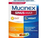 Mucinex Sinus-Max Max Strength Day &amp; Night 24 Liquid Gels Exp 03/2024 - £12.37 GBP