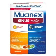 Mucinex Sinus-Max Max Strength Day &amp; Night 24 Liquid Gels Exp 03/2024 - £12.63 GBP