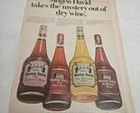 Mogen David takes the Mystery out of Dry Wine Vintage Print Ad 1967 Red ... - $10.98