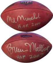Bruce Matthews &amp; Mike Munchak dual signed Official NFL New Duke Football w/ HOF- - $259.95