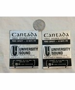 Lotto Di 2 Vintage University Sound Cantada Tre Altoparlante Sistema Ste... - $43.75 CAD