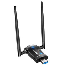 Usb Wifi Wireless Adapter For Pc - 1200Mbps Dual Band 2.4Ghz/300Mbps 5Gh... - £32.23 GBP