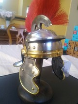 Miniature 8 Inch 20-Gauge Steel Roman Helmet W/Stand ~New - $49.49