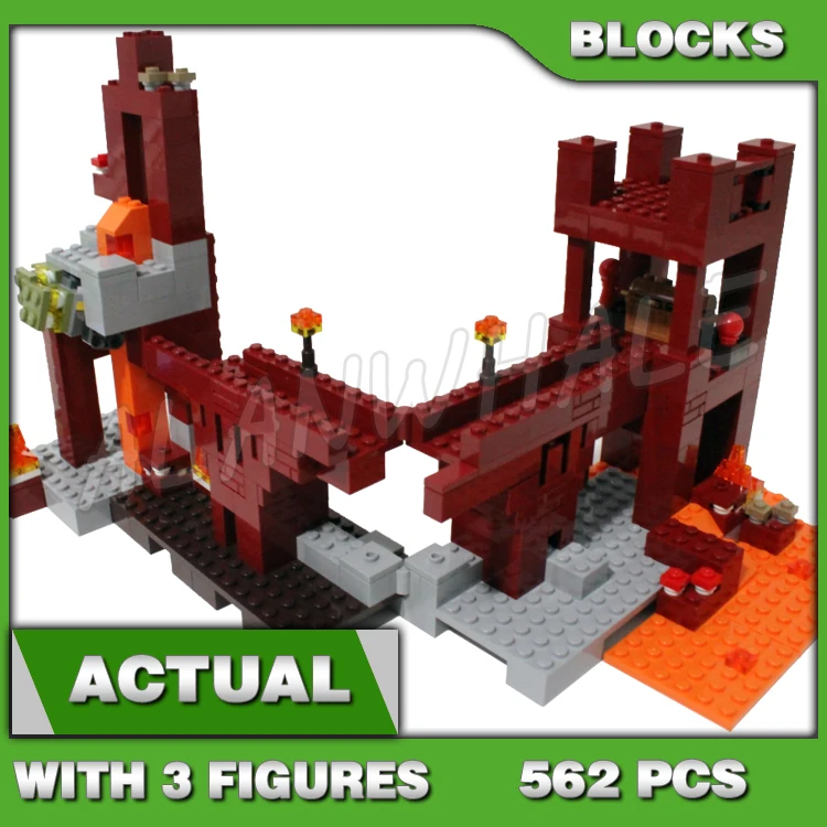  the nether fortress fire bridge glowstone zombie 10393 building blocks sets compatible thumb200