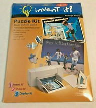 Invent It! Puzzle Kit Create Your Own Puzzles With Your Ink Jet Printer NEW - $7.99