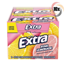 Full Box 10x Pack Wrigley&#39;s Extra Pink Lemonade Gum | 15 Stick Each | Sugar Free - £18.99 GBP