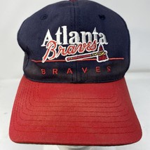 Atlanta Braves Script Cap Hat Snapback Tomahawk Striped Red/Wht/Blue Fading - £11.03 GBP