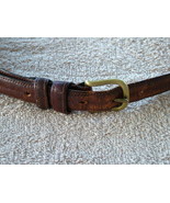 Pre-Loved COACH Brown (Distressed) Bridle Leather Belt with Brass Buckle... - £11.72 GBP