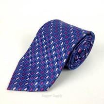 Jones New York Tie Purple Blue Squares Necktie Men&#39;s Classic - £7.90 GBP