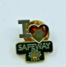 Safeway Canada I Love Safeway Grocery Store Heart Collectible Pin Pinback Button - £8.15 GBP