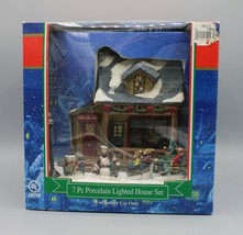 2006 Winter Valley 7-Piece Lighted House Set Atico Porcelain - £19.77 GBP