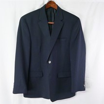 Michael Kors 42S Navy Blue Silver 2 Button Wool Blazer Suit Sport Coat Jacket - $49.99