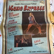 Music Express 1981 Rod Stewart SAGA  F.M. John Lennon Newspaper - £18.96 GBP