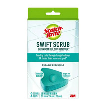 Scotch-Brite Swift Scrub Bathroom Buildup Remover Scrub Pads, 2 Scrubbing Pads - £6.72 GBP