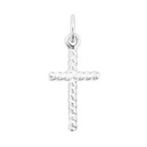 Stylized Heritage Cross Twisted Sterling Silver Pendant - $12.46