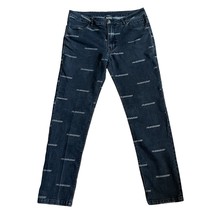 Pleasures Now Men’s Typhoon Black Denim Slim Jeans Sz 34 All Over Print ... - $921.74 MXN