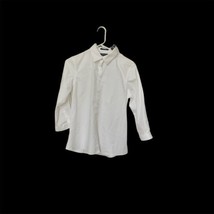 Lands End Womens 4 Blouse White Button Collar Long Sleeve Cotton Brand New - £27.12 GBP