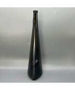 Vintage Glass Bottle 3 Sided Olive Green MCM Wine Large 19&quot; Numbered Mad... - $38.61