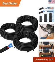 1/4" x 150 Ft, 1/2" x 150 Ft, 3/8" x 150 Ft Split Wire Loom Tubing Wire ... - $106.64