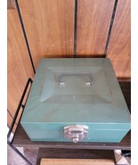 Vintage Porta-File by Skotch Kooler Green Tin Check File  - $27.00 CAD