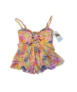NWT Time &amp; Tru Small 4-6 front tie tankini floral multicolor - £9.38 GBP