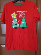 It Takes A Lot of Balls to Dress This Groovy T-shirt Medium Red Seven Oaks Xmas - £11.87 GBP