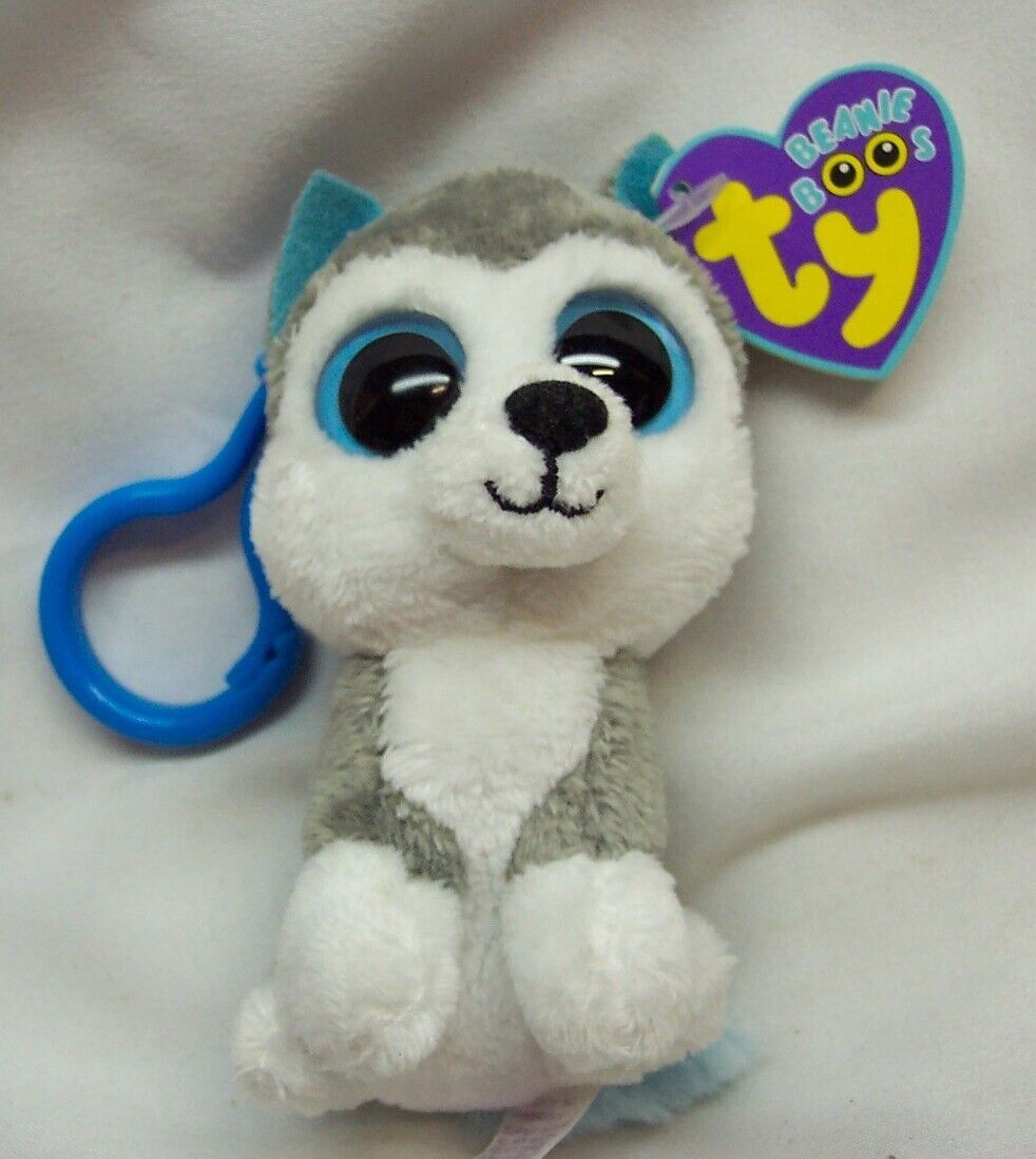 Primary image for TY Beanie Babies Boos SLUSH HUSKY KEYCHAIN CLIP 3" Plush STUFFED ANIMAL TOY NEW