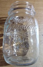 Quattro Stagioni Embossed Glass Normal Mouth Pint Canning Preserving Jar... - $10.00