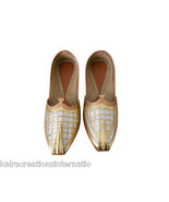 Men Shoes Indian Handmade Mojaries Aladdin Leather Loafers Khussa Jutties US 6  - £44.19 GBP